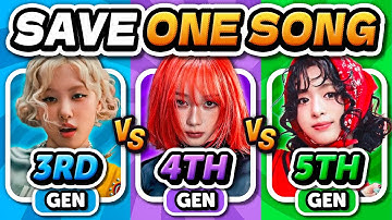 3RD GEN vs 4TH GEN vs 5TH GEN: Save One Kpop Song | Kpop Quiz Challenge