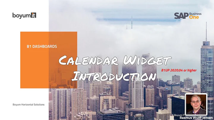 B1 Dashboard - Calendar Widget (Introduction)