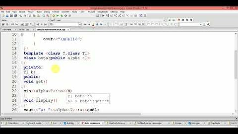 Class template with Inheritance(Single level)