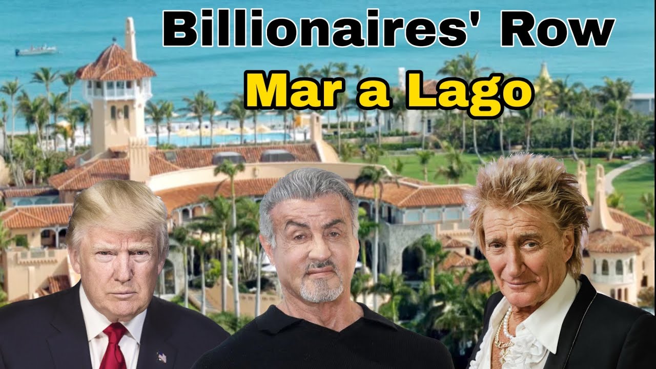 President Trump, Sylvester Stallone and Rod Stewarts House in Palm Beach Florida Billionaires Row.