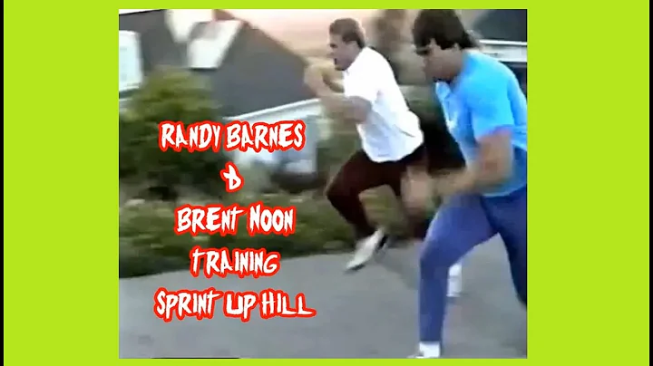 Randy Barnes & Brent Noon training sprint up hill.