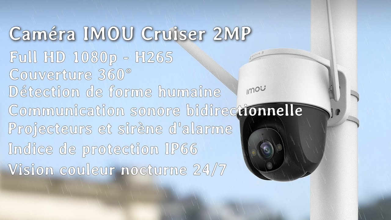 Caméra orientable à 360° IMOU Cruiser - filme en faible lumière 