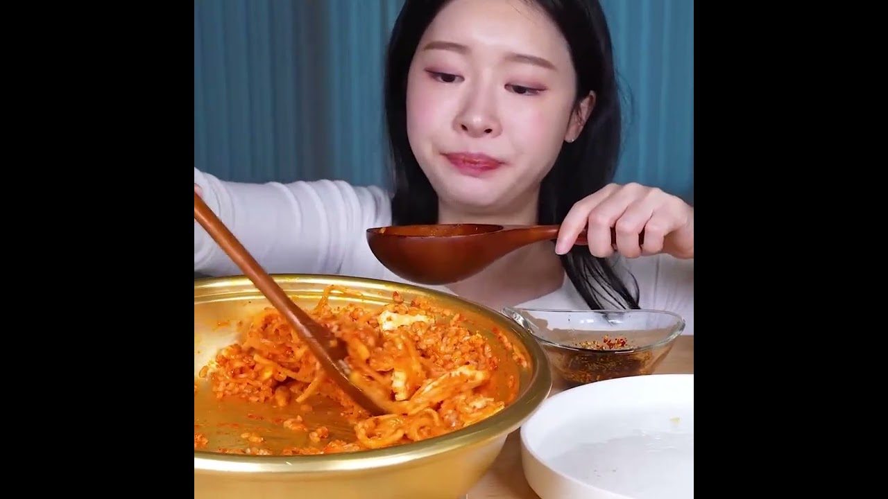 Bibimbap with cabbage pancake | Mukbang #asmr 