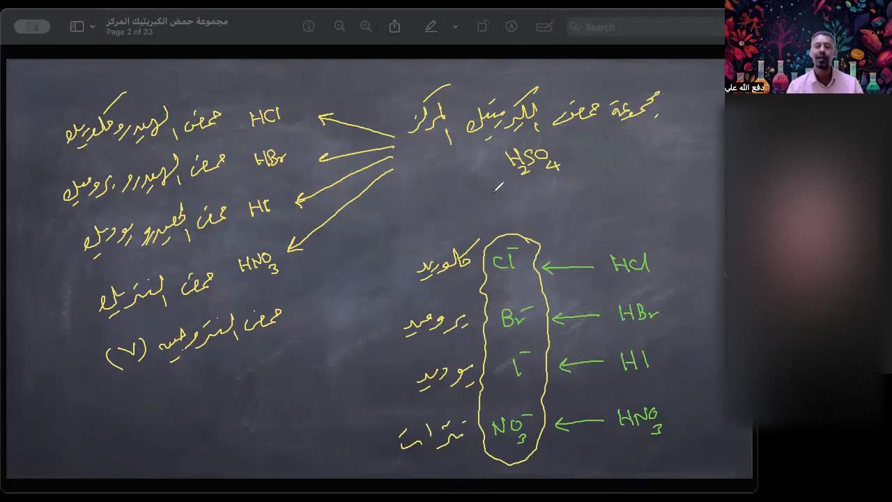 مجموعة حمض الكبريتيك المركز ج1| كيمياء | حصص الشهادة السودانية