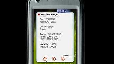 MobileScript: Weather Widget on device