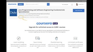 Taking courses for free on coursera