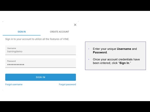 How to Sign in to a VINELink Account