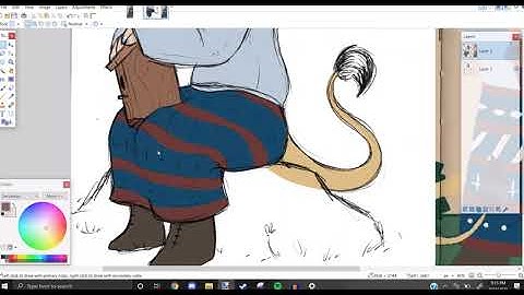 Coloring Traditional Sketch in Paint.NET Speedpaint