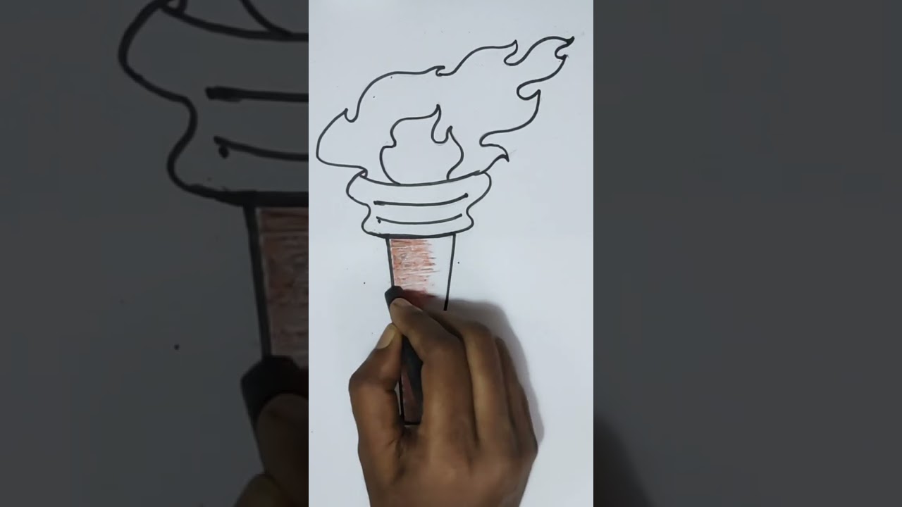 Flame torch drawing