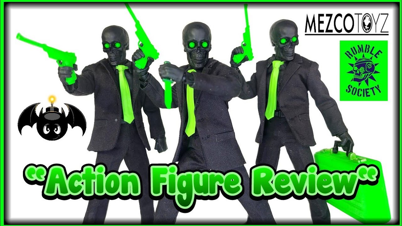 Mezco Toyz One:12 Collective Black Skulls Death Brokers action figures  review.