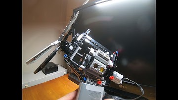 LEGO radial engine and contra rotating propeller