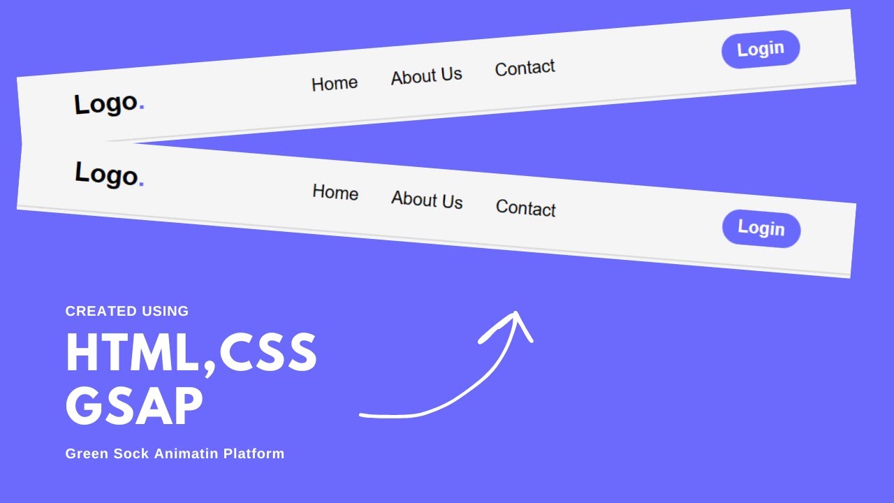 Animated Navbar with HTML CSS & GSAP | Smooth UI Animation Tutorial ...