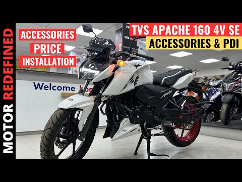 2023 TVS Apache RTR 160 4V SE BS6 PDI & All Accessories Installation With Price | Motor Redefined.