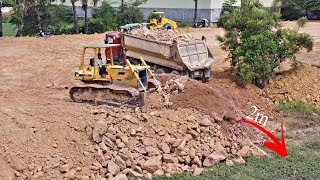 Update New Active. Continue The Land Reclamation Process in The Big Project.By Dozer KOMATSU D58P
