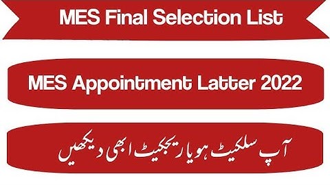 MES Appointment List 2022