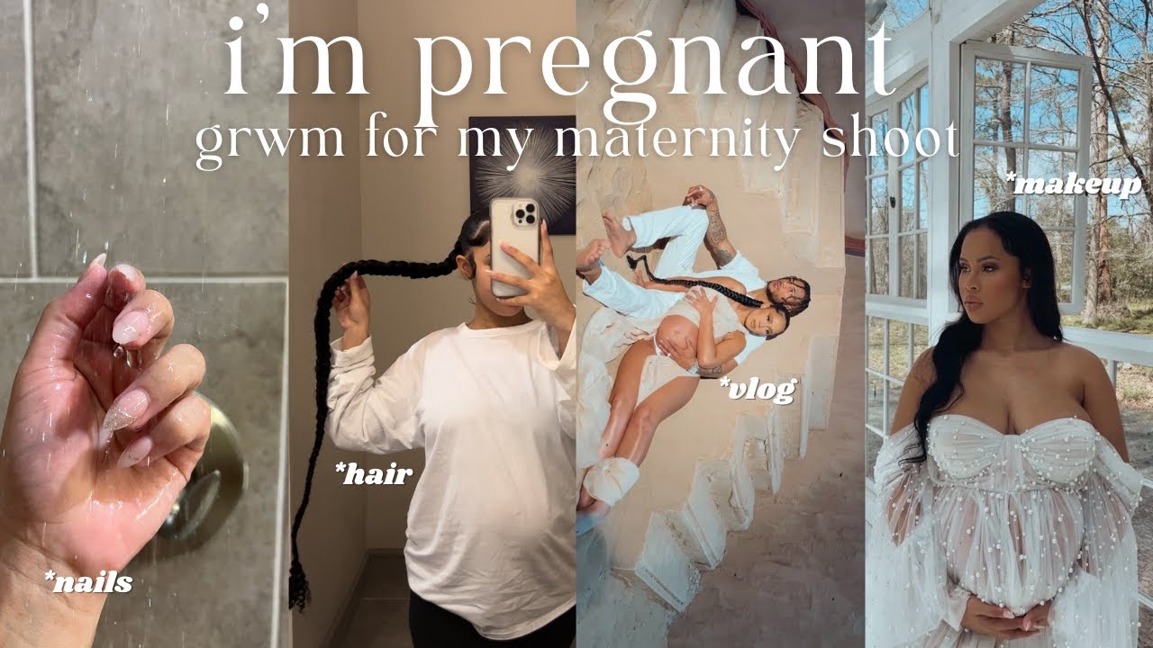 I’m pregnant ! GRWM to travel to HTX for my maternity pictures + Vlog | MCKENNAWALKER