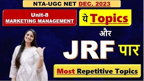 Marketing management for ugc net| Important topics of marketing management ugc net commerce dec 2023