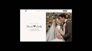 Wix Template for Wedding, Invitation, Engagement & Couple Landing Page #wix #wixstudio #wixtemplate