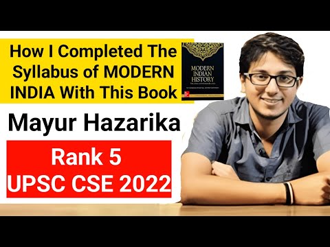 UPSC AIR 5 Mayur Hazarika Share His Modern Indian History book strategy @McGrawHillEducationIndia