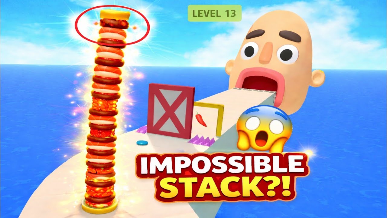 Sandwich Runner Gameplay | Giant Sandwich Builder Challenge Run with Crazy Food Stacking Fun