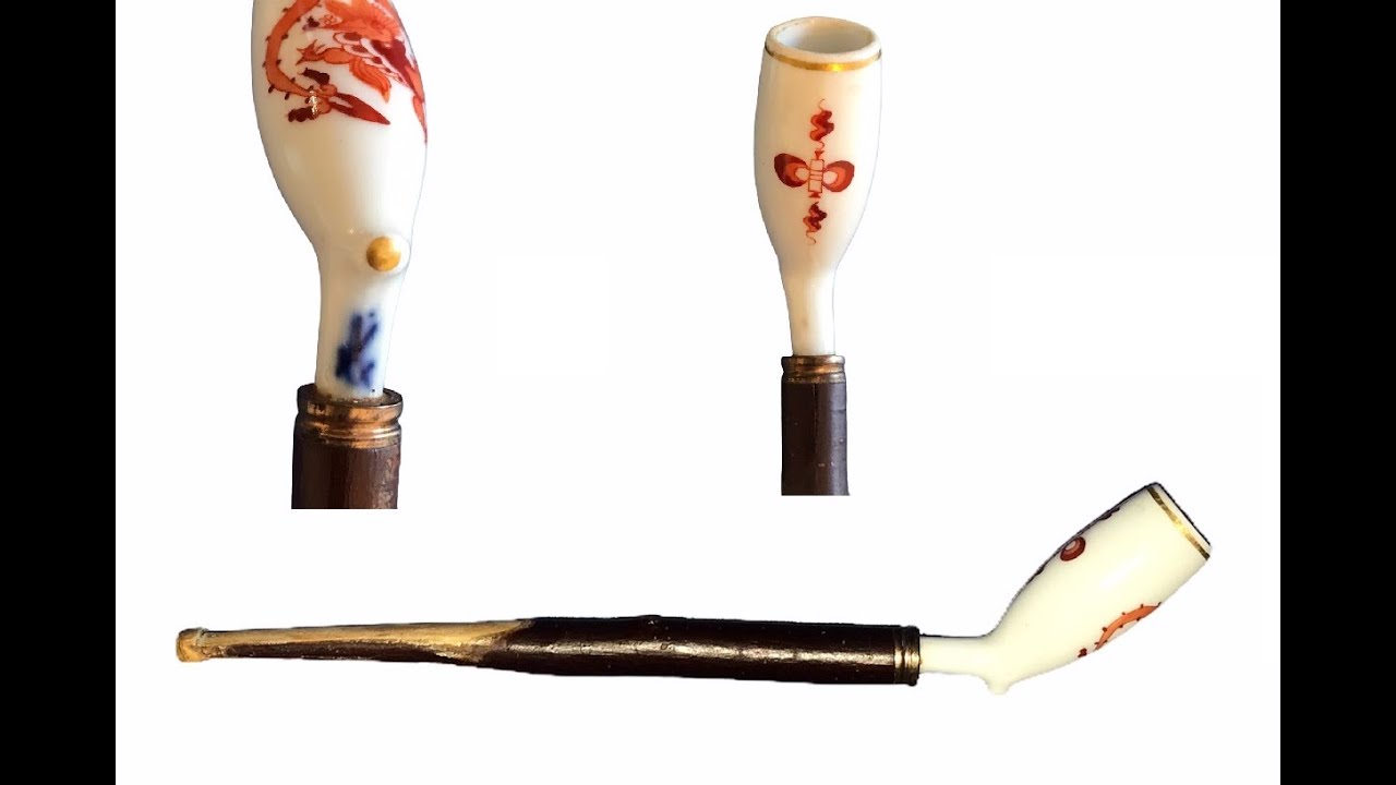 Watch Antique Meissen porcelain smoking pipe antigua pipa de porcelana Meissen alemana german on YouTube Watch Antique Meissen porcelain smoking pipe antigua pipa de porcelana Meissen alemana german on YouTube