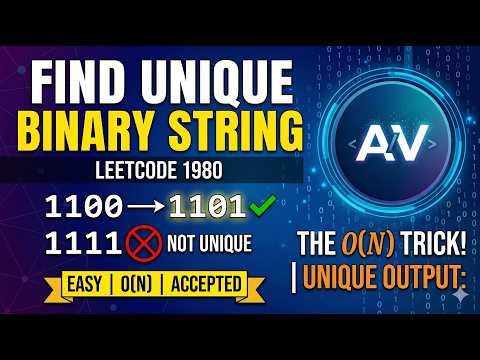 LeetCode 1980 - Find Unique Binary String | Cantor's Diagonal Trick