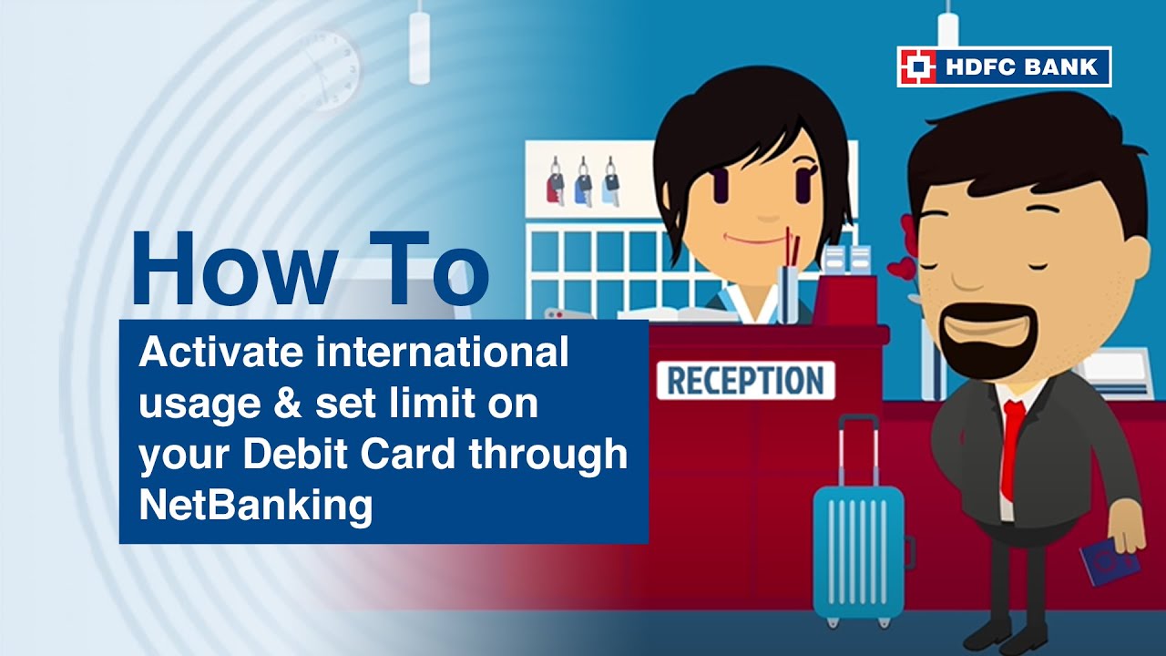 Activate international usage & set limit on your Debit Card through NetBanking - YouTube