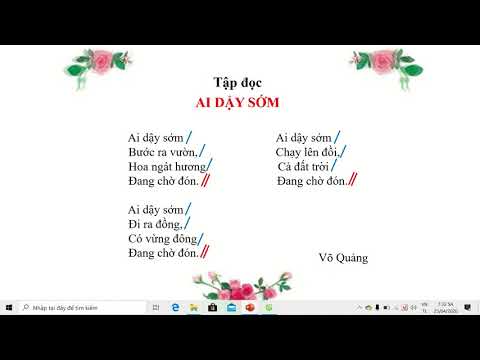 Bài: Ai dậy sớm