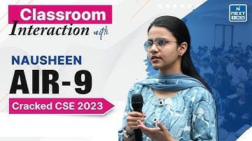Nausheen Rank 9 UPSC CSE 2023 Topper
