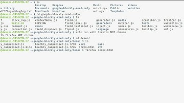google blockly rev 229 user report (scratch like UI for teaching and programming)
