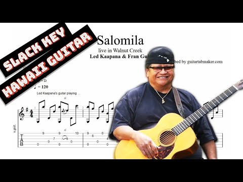 Led Kaapana - Salomila TAB - "slack key" guitar tabs (PDF + Guitar Pro)