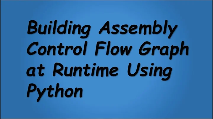 Building Assembly Control Flow Graph at Runtime Using Python