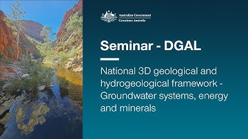 National 3D geological and hydrogeological framework - Groundwater systems, energy and minerals