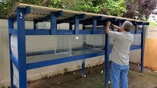 Building A Rabbit Hutch with KW Cages  Teal Stone Homestead Style! (Silver Fox Meat Rabbits)