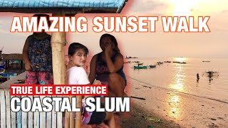AMAZING SUNSET WALK IN COASTAL SLUM | Tangos, Navotas | Real Life Philippines