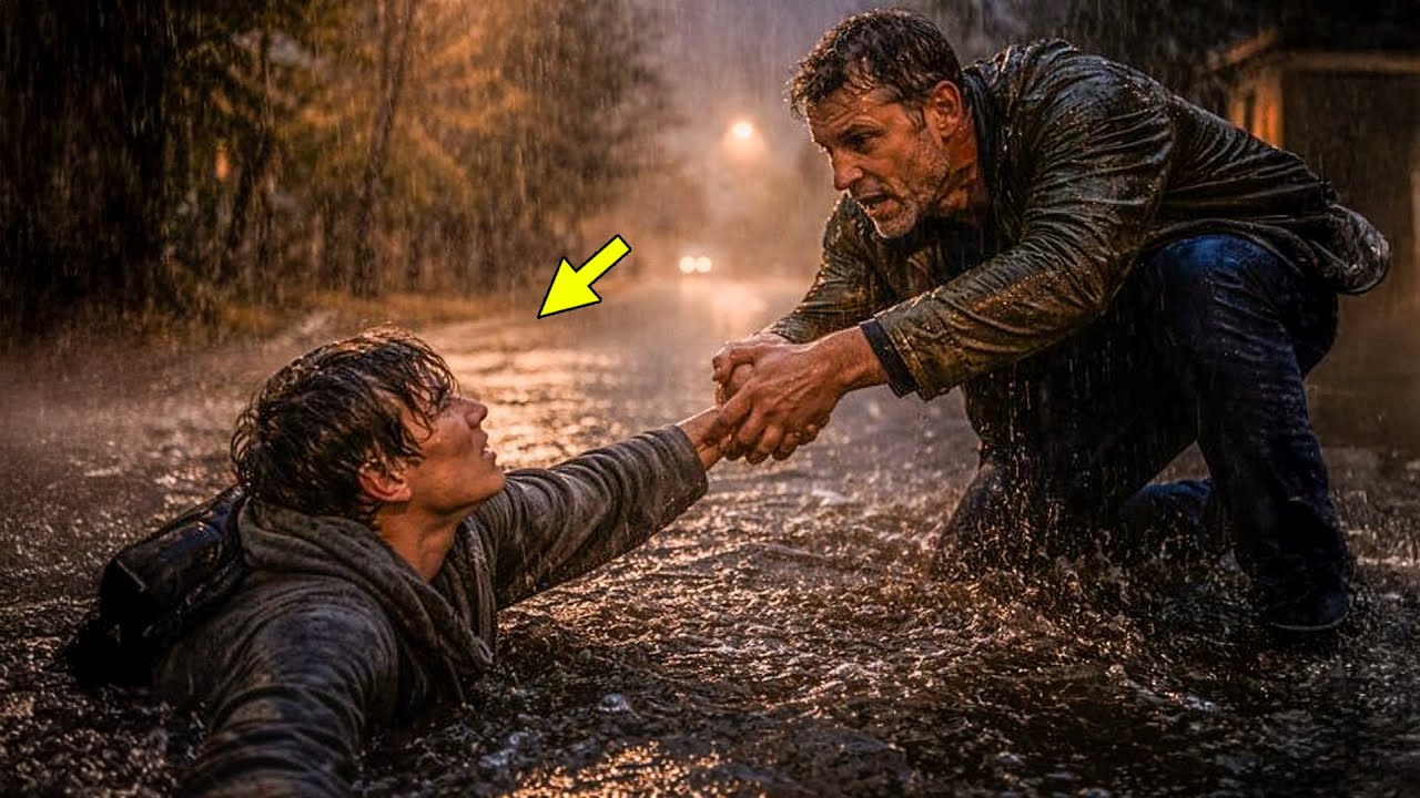 Padre soltero rescata a un joven en la lluvia — y el chico dice: “Mi madre hablaba siempre de ti.”