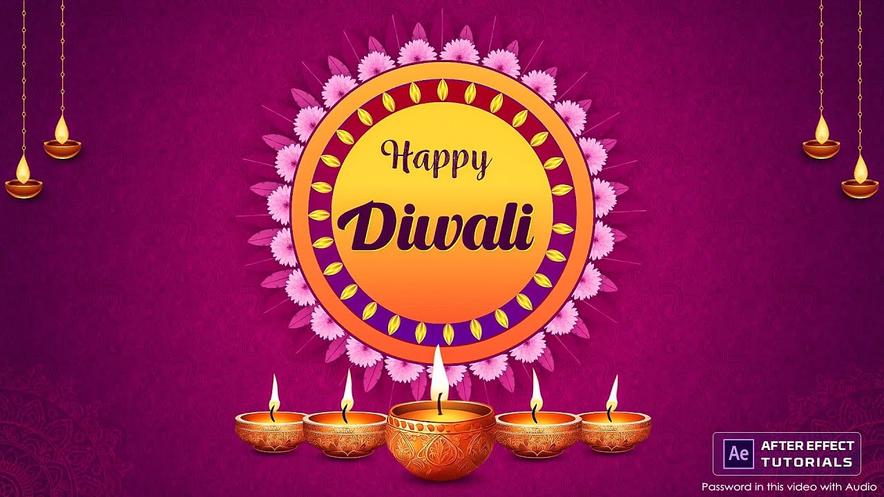Diwali Video After Effect Tutorial   Happy Diwali Motion Graphics  Diwali Templates after effect