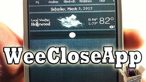 WeeCloseApps for Notification Center - Notification Center Widget