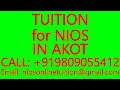 TUITION for NIOS IN AKOT- SECONDARY &amp; SENIOR SECONDARY- MATHS, SCIENCE, PHYSICS, CHEMISTRY, BIOLOGY