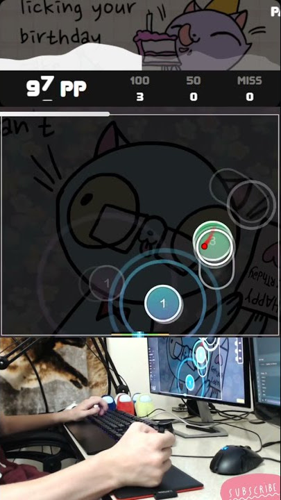 There's a Cat Licking Your Birthday Cake #shorts #osu #osugame #ad