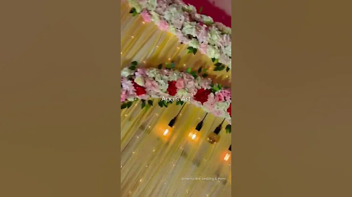 DIY wedding stage decor | #shorts #short #shortvideo #wedding#decor #reels #reel #video #viral #art