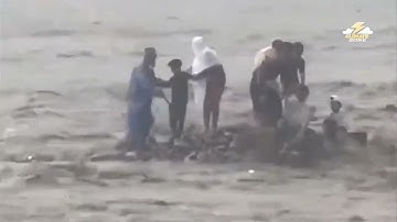 Pakistan Now: An Entire Family Stuck in the Middle Of Flash Floods In the Swat River Pakistan