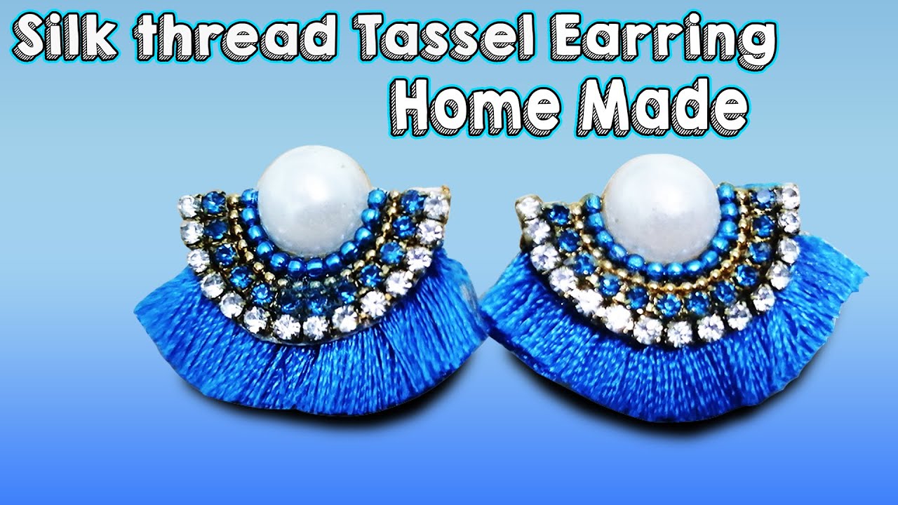How to make silk thread Tassel earrings at homefashion tech tamil