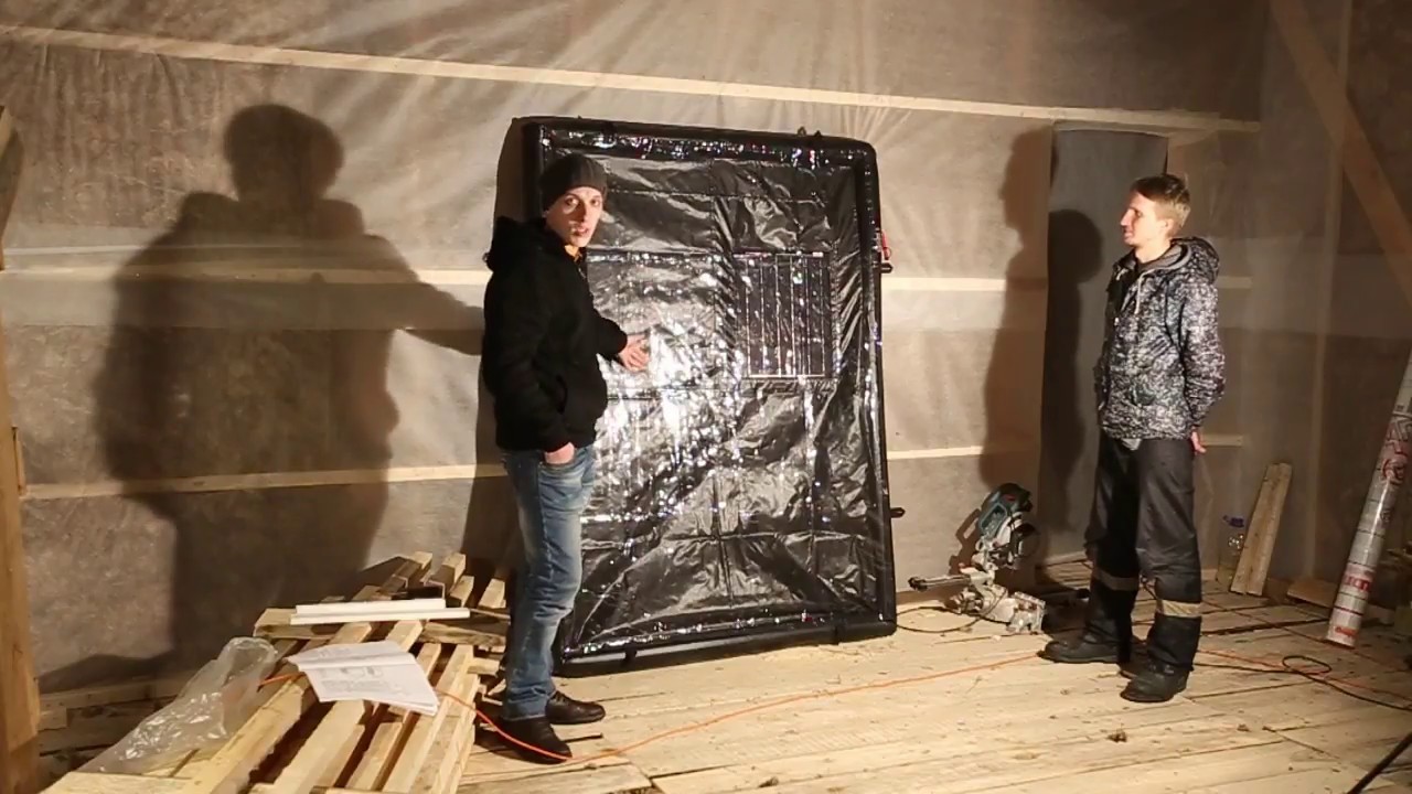 Солнечный коллектор. Собрали, установили на стену и первые результаты ...