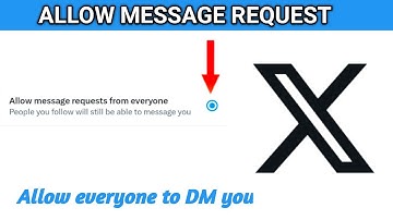 Allow message request from everyone on Twitter - Open DM