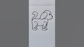 Bắt đầu từ 4 số 2 vẽ thành 1 chú cún 🐶 #thienmink1 #artist #drawing #cuncung #vetranh #shorts