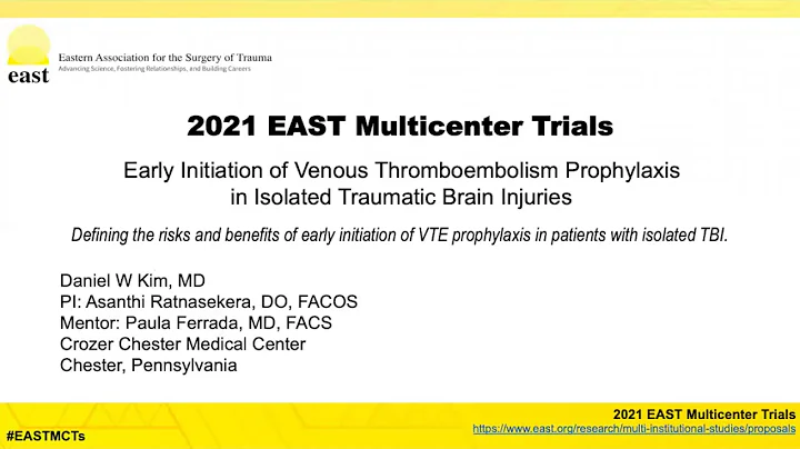 Outcomes of Early Initiation of VTE Prophylaxis in...
