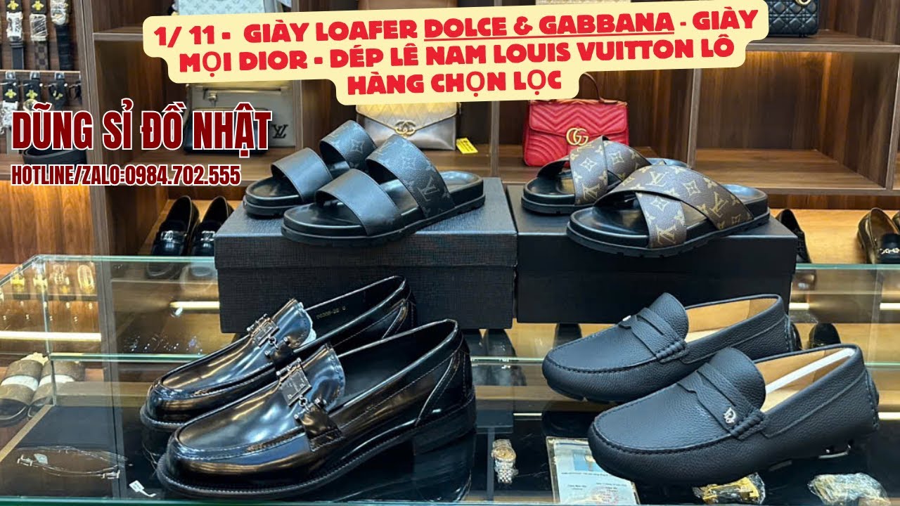 Giày Loafer Dolce & Gabbana . Giày Mọi Di.or .Dép Lê Nam L.V  Mẫu Mới Nhất Hàng Chọn Lọc