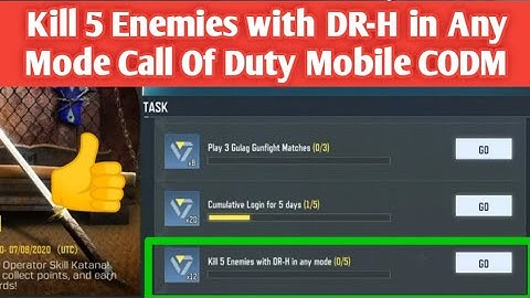Kill 5 Enemies with DR-H in Any Mode Call Of Duty Mobile CODM