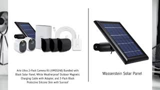 Arlo Ultra 2-Pack Kit With Solar Panel, Cable and Skins | Wasserstein Arlo Ultra Add On Camera Vmc5040 Bundle With Solar Panel Wasserstein